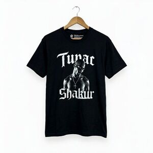 Cross Colours Tupac Shakur Graphic T-Shirt Mens Medium Black Rap Tee NWT